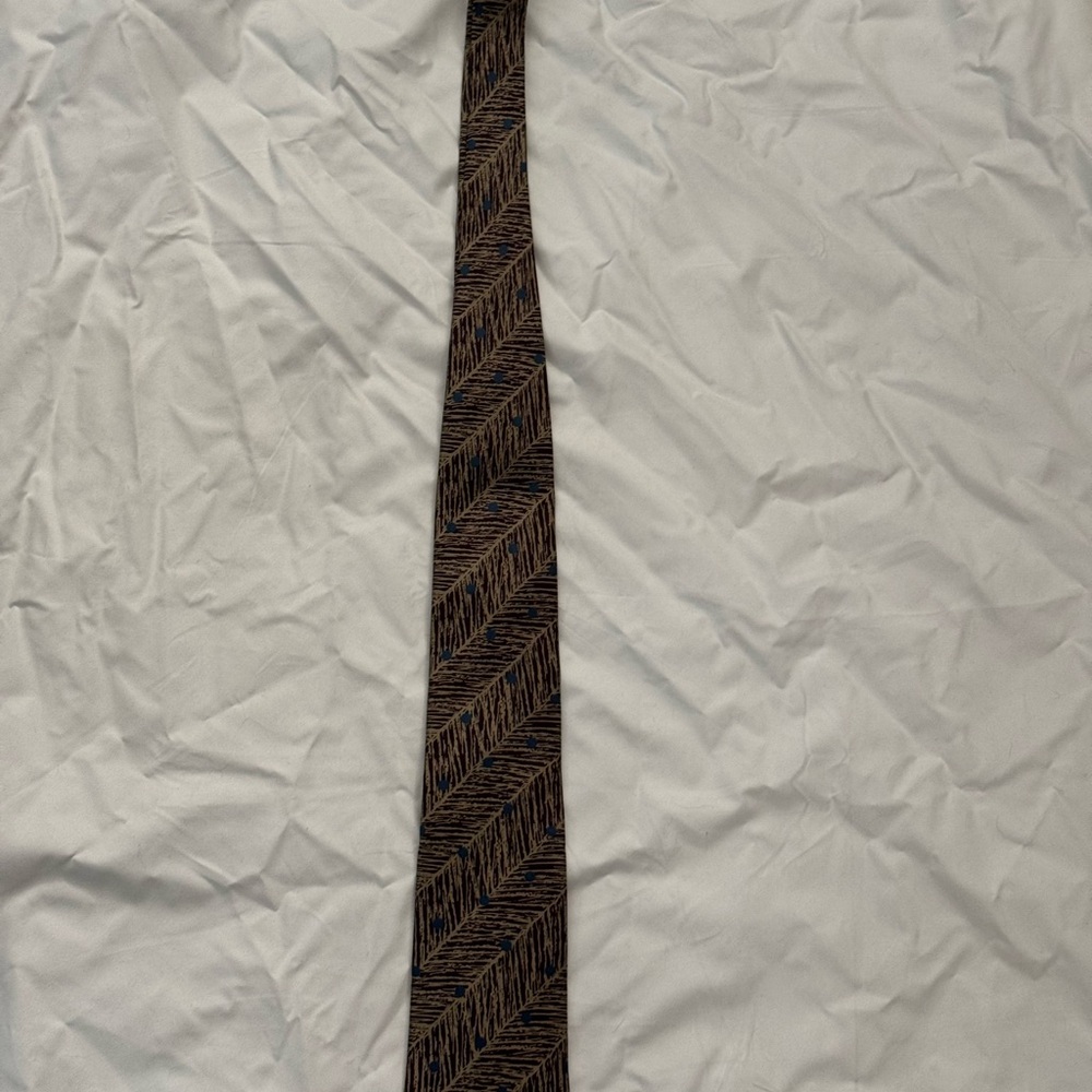 Giorgio Armani Brown Chevron Men's Tie